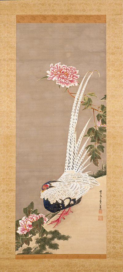 Faisan argenté et pivoines - Ito Jakuchu