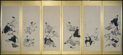 Les Trente-Six Poètes Immortels, 1798 - Ito Jakuchu