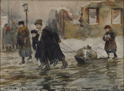 Transport de nourriture sur un traîneau, 1923 - Ivan Alexeyevic Vladimirovh