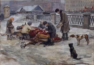 Années de famine à Petrograd par Vladimirov, Ivan Alexeyevich (1869-1947) - Ivan Alexeyevich Vladimirov