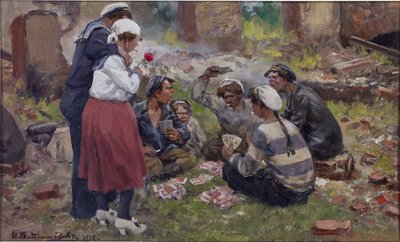 Marins jouant aux cartes par Vladimirov, Ivan Alexeyevich (1869-1947) - Ivan Alexeyevich Vladimirov