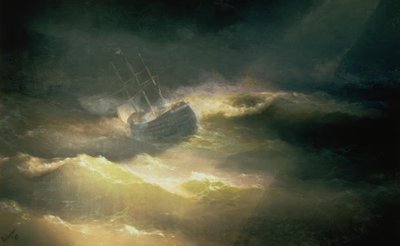 Le navire Maria dans la tempête - Ivan Konstantinovich Aivazovsky