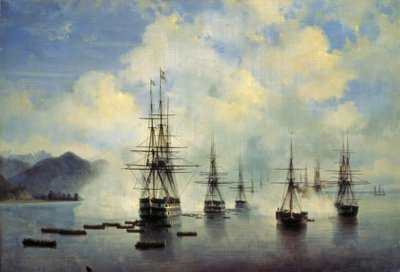 Le débarquement du général N. Raewski à Subaschi en juillet 1839 - Ivan Konstantinovich Aivazovsky