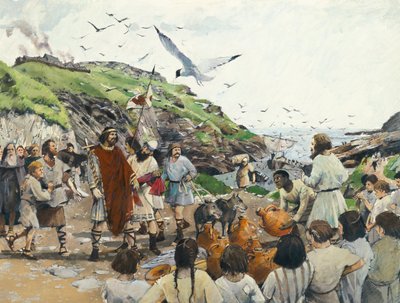 Château de Tintagel Lieu de naissance légendaire du roi Arthur, Cornouailles, Âges sombres - Ivan Lapper