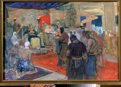 Antiquité égyptienne : "un pharaon devant sa cour", vers 1900 - Ivan Silych Goriuschkin Sorokopudov