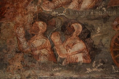 Fresque dans la cathédrale de Notre-Dame du Signe, Novgorod, début du 18ème siècle - Ivan Yakovlevich Bakhmatov