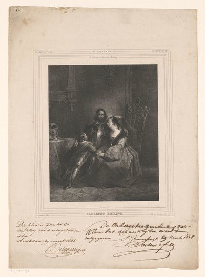 Albrecht Beiling prend congé de sa femme et de son enfant - J.B. Clermans