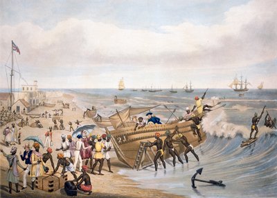 Madras, Embarquement, gravé par C. Hunt, 1856 - J.B. East