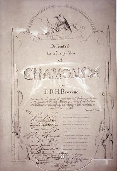 Dédicace aux neuf guides de Chamonix lors de l
