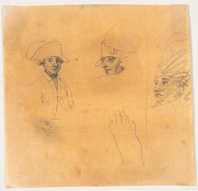 Travail préparatoire pour la gravure : Frédéric le Grand rentre chez lui après une revue à Potsdam - J.F. Clemens