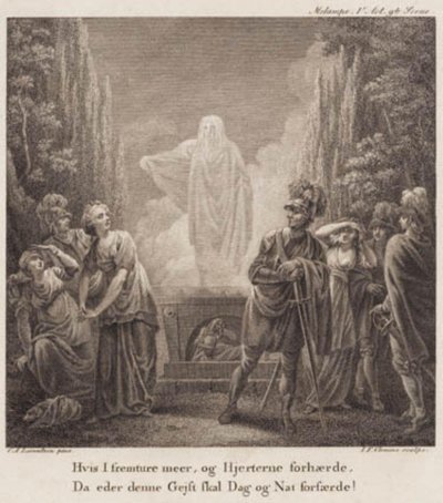 Melampe. Si vous persistez davantage, et endurcissez vos cœurs, alors cet esprit vous terrifiera jour et nuit? Gravure d