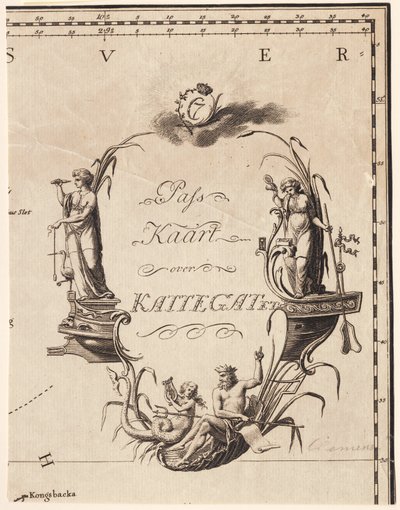Carte de passage sur le Kattegat - J.F. Clemens