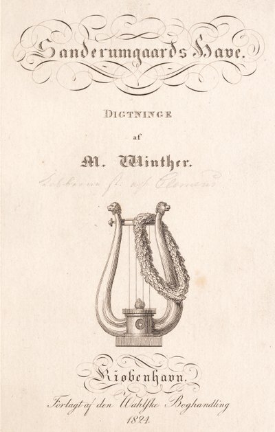 Le jardin de Sanderumgaard. Poèmes de M. Winther - J.F. Clemens