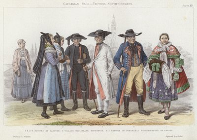 Race caucasienne, Teutons, Allemands du Nord - J.L. (after) Williams