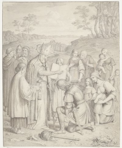 Le premier baptême chrétien des Danois - J.L. Lund