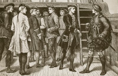 Le Jeune Prétendant et les chefs des Highlands à bord du 