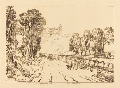 Colline de Sainte-Catherine près de Guilford, publié 1811 - Joseph Mallord William Turner