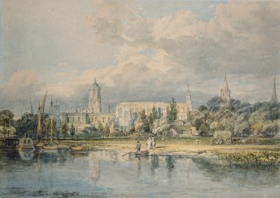 Vue sud de Christ Church etc. depuis les prés, 1798-1799 - Joseph Mallord William Turner