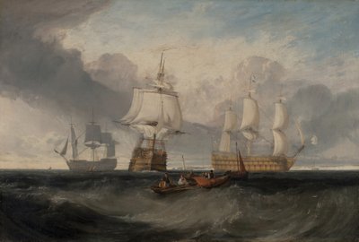Le retour de la Victoire de Trafalgar, en trois positions, vers 1806 - Joseph Mallord William Turner