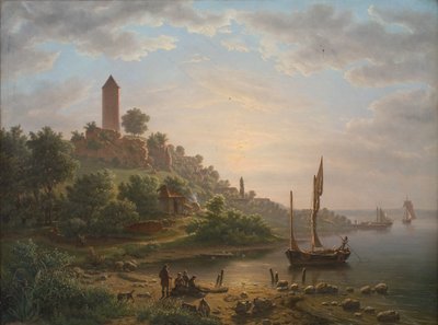 La côte près de Vordingborg avec la tour de l