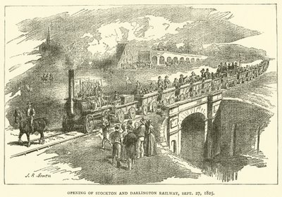 Ouverture du chemin de fer de Stockton et Darlington, 27 septembre 1825 - J.R. Brown