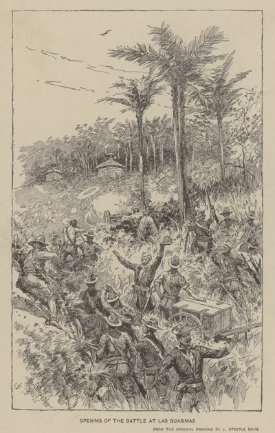 Ouverture de la bataille de Las Guasimas - J. (after) Steeple Davis