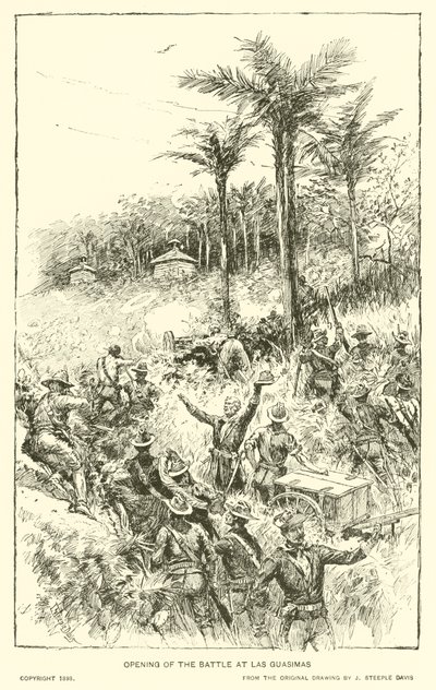 Ouverture de la bataille de Las Guasimas - J. (after) Steeple Davis