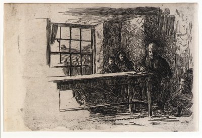 Hutte de pêcheur--Intérieur--Île de Man - J. Alden Weir