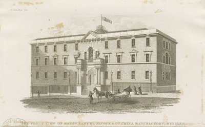 Burslem - usine de Messrs. Samuel Alcock & Cos. (gravure sur acier) - J Barlow