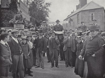 Foire du mât de Corby, le président avec la charte - J. Benjamin Stone