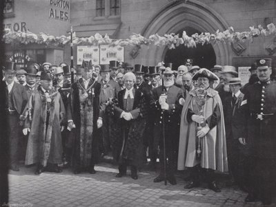 Lichfield Greenhill Bower, rassemblement pour la procession - J. Benjamin Stone