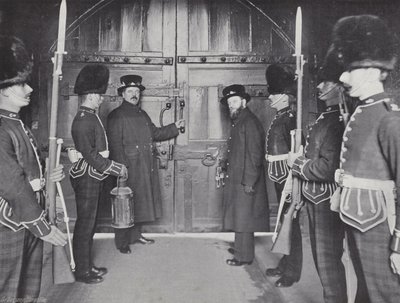 Verrouillage des portes de la tour, fermeture pour la nuit - J. Benjamin Stone