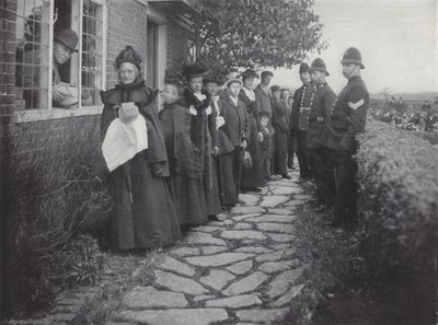 La charité des jumelles de Biddenden, distribution de pain et de fromage - J. Benjamin Stone