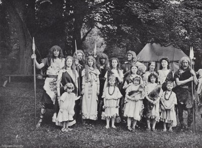 Le pageant de Sherborne, un chef anglais, des tribus et des familles - J. Benjamin Stone