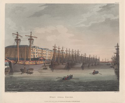 Docks des Indes occidentales, 1er janvier 1810 - J. Bluck