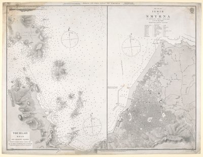 Carte des ports du golfe de Smyrne - J. & C. Walker