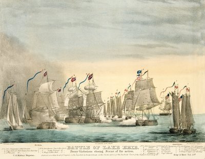 Bataille du lac Érié. Perry victorieux, scène finale de l