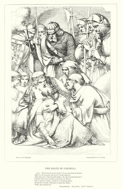 La mort de Cordélia (gravure) - J. Franklin