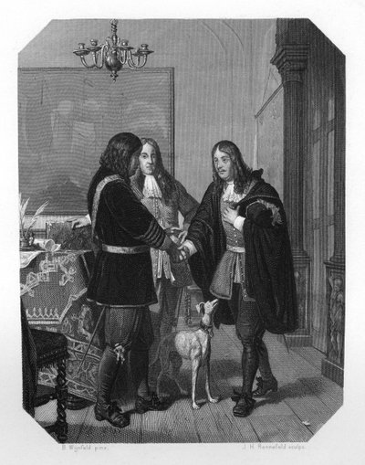 Poignée de main entre Cornelis Tromp et Michiel de Ruyter, 17ème siècle - J. H. Rennefeld