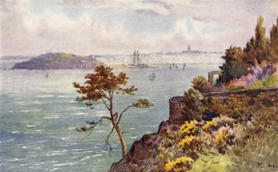 St Servan et embouchure de la Rance depuis Vicomte - J. Hardwicke Lewis