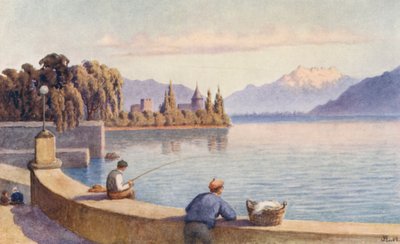 Les Dents du Midi et La Tour de "Entre deux Villes" - J. Hardwicke Lewis