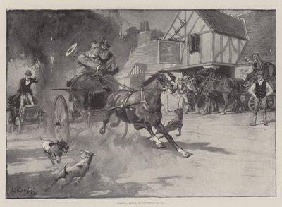 Cheval contre moteur, ou enlèvement en 1900 - J. J. Waugh