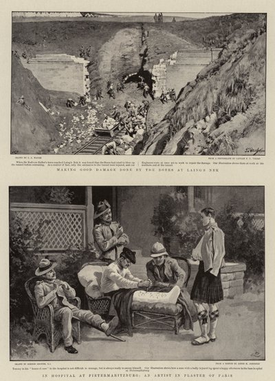 Réparation des dommages causés par les Boers à Laing