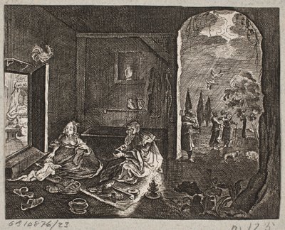 Illustration pour Adam Olearius, "Persianischer Rosenthal von einem Sinnreichen Poeten Schich Saadi [...]", Schleswig 1660 - J. Muller