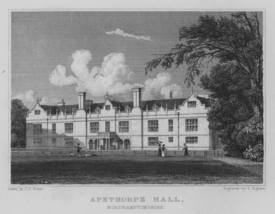 Apethorpe Hall, Northamptonshire (gravure) - John Preston Neale