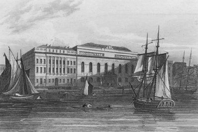 Nouvelle douane, Londres (gravure) - John Preston Neale