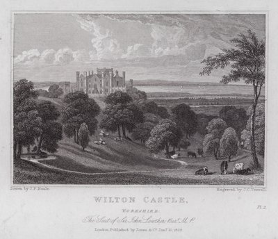 Château de Wilton, Yorkshire, la résidence de Sir John Lowther - John Preston Neale