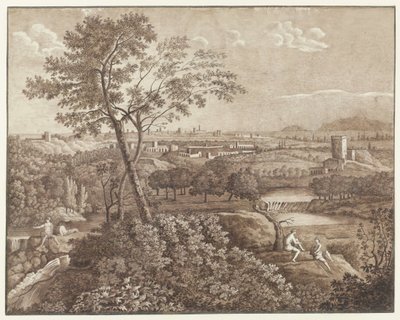 Paysage italien autour de Rome - J. Pallard