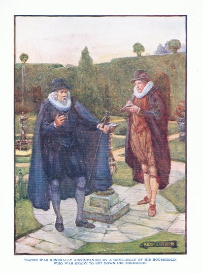 Bacon était généralement accompagné par un gentilhomme de sa maison, de Littérature anglaise pub. par T C & EC Jack, vers 1920 - J. R. Skelton