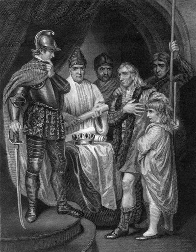 Balliol rendant sa couronne à Édouard I d